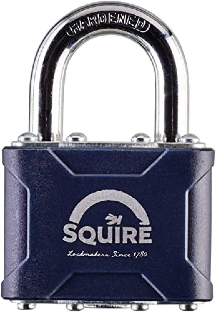 Henry Squire Stronglock Laminated Open Shackle 4 Pin Double Locking Padlock, 44 mm (Length)