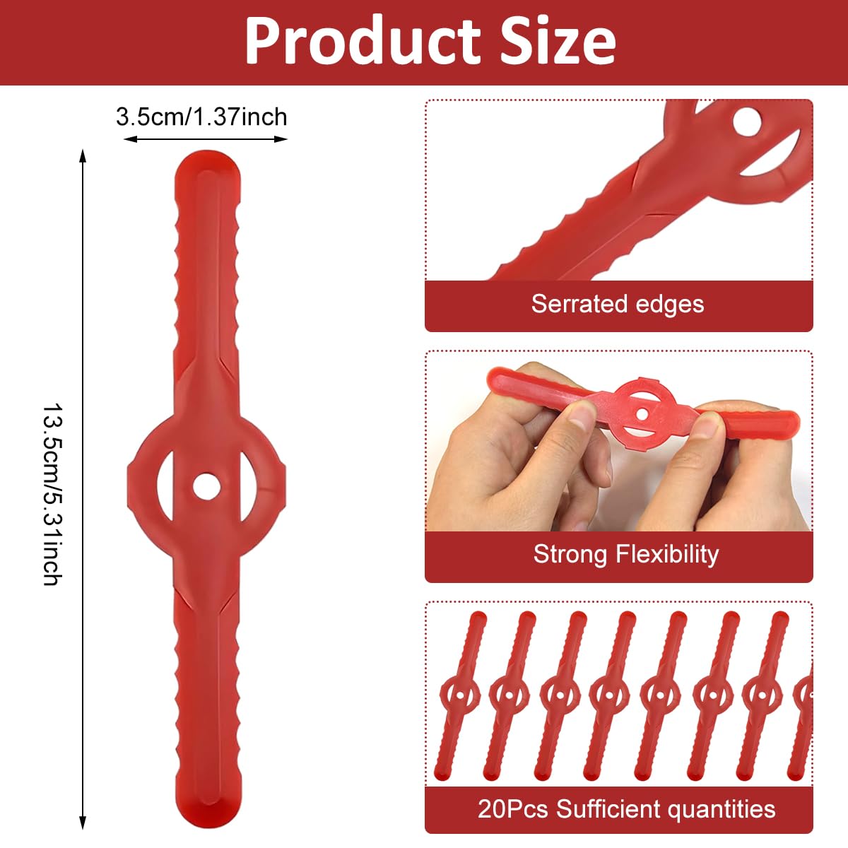 Grass Cutter Blades - 20 Pack Replacement -2