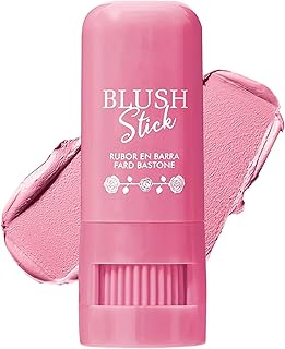 Cream Blush Stick Multi-Use Makeup Blush Stick for Lip and Cheeks Tint Solid Moisturizer Waterproof Cream Blush Natural Face Blush Makeup for All Skin Tones-02 Nude Pink