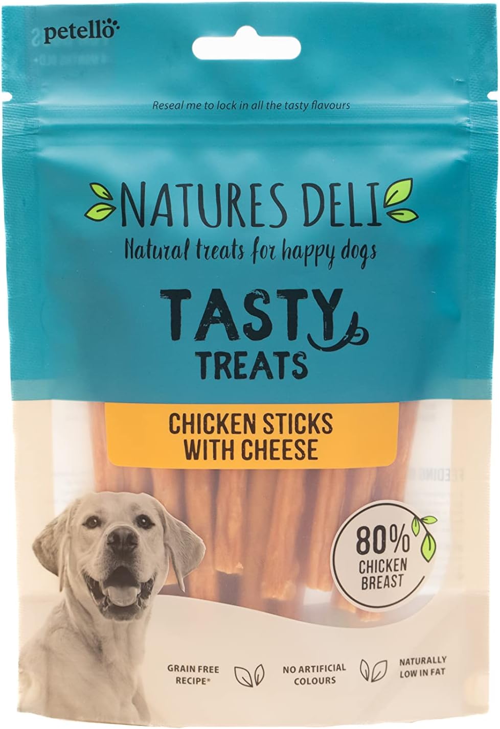 Natures Deli Chicken Jerky Dog Treats, Grain Free Low Fat Treats for