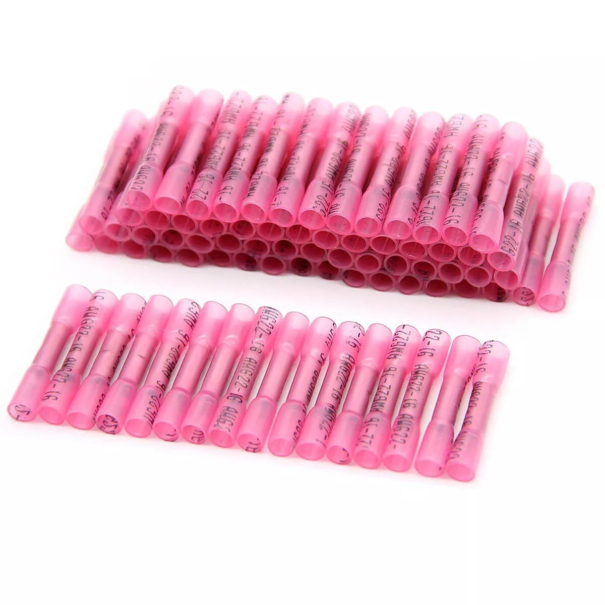 100 Pcs of Heat Shrink Insulated Crimp Butt Electrical Connectors Terminals Kit