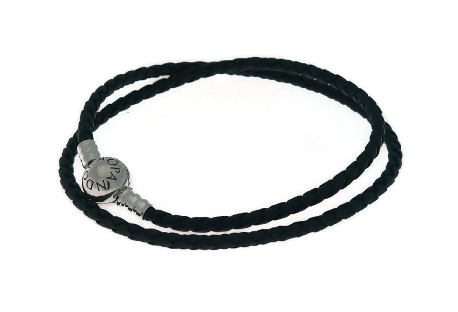 Black Leather Pandora Navy Leather Bracelet Pandora Dark Blue