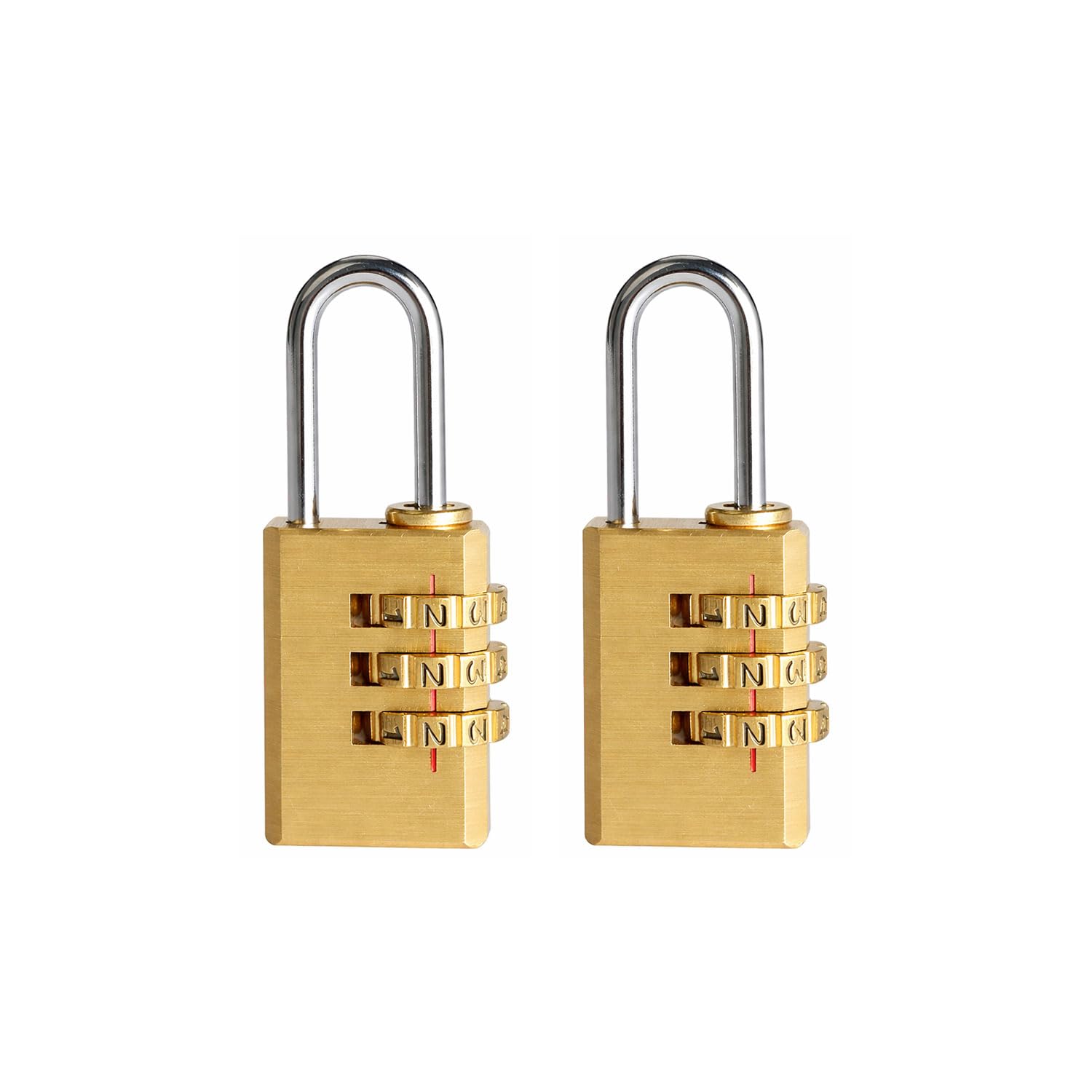 Volo 3 Digit Brass Re-Settable Combination Padlock/Password Lock/resettable Combination Lock for Travel Bags, Travel Lock, Luggage Lock (Pack of 3) — Amazon image 6
