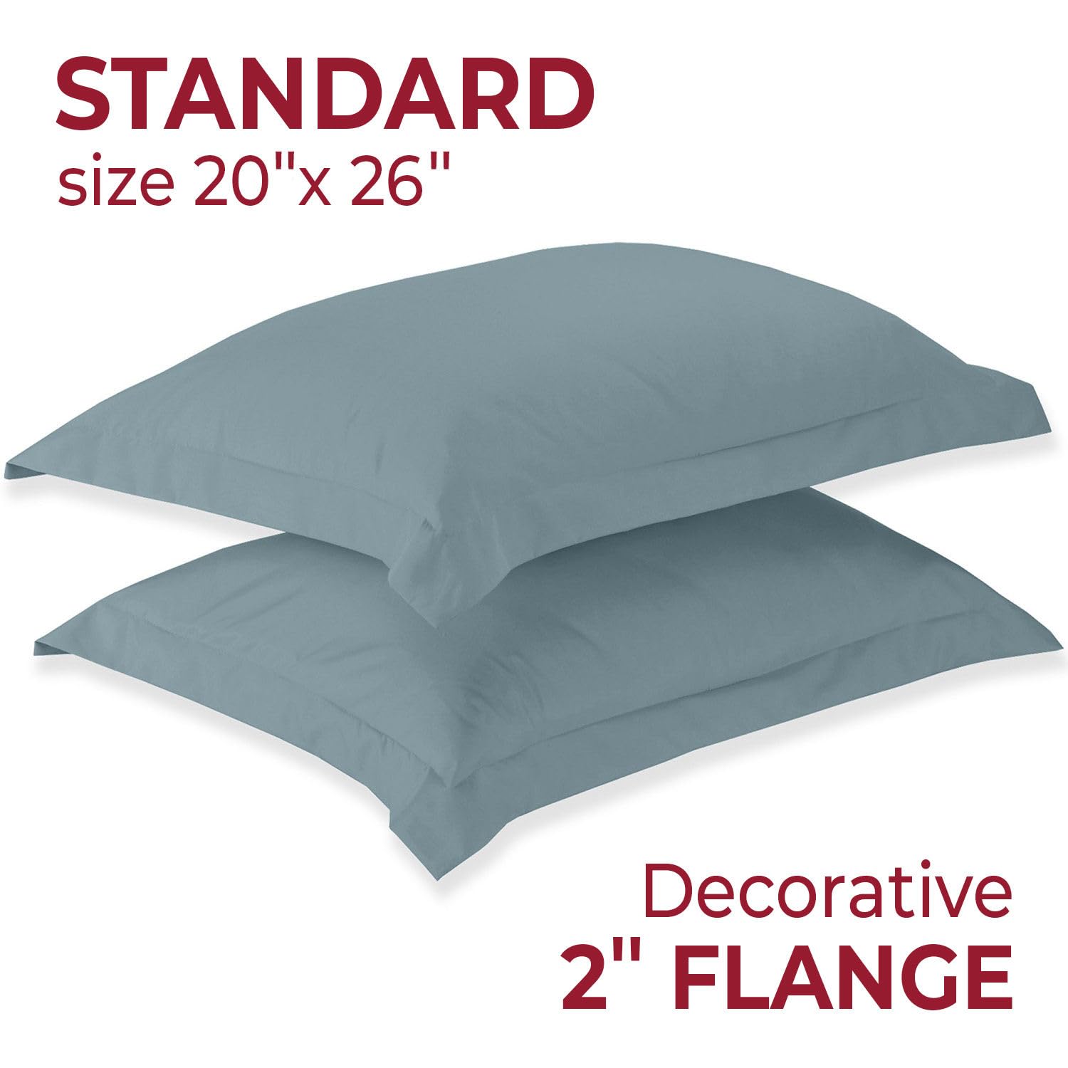 Amazon.co.jp: Mellanni 枕カバー2枚セット 標準サイズ - ソフト装飾枕