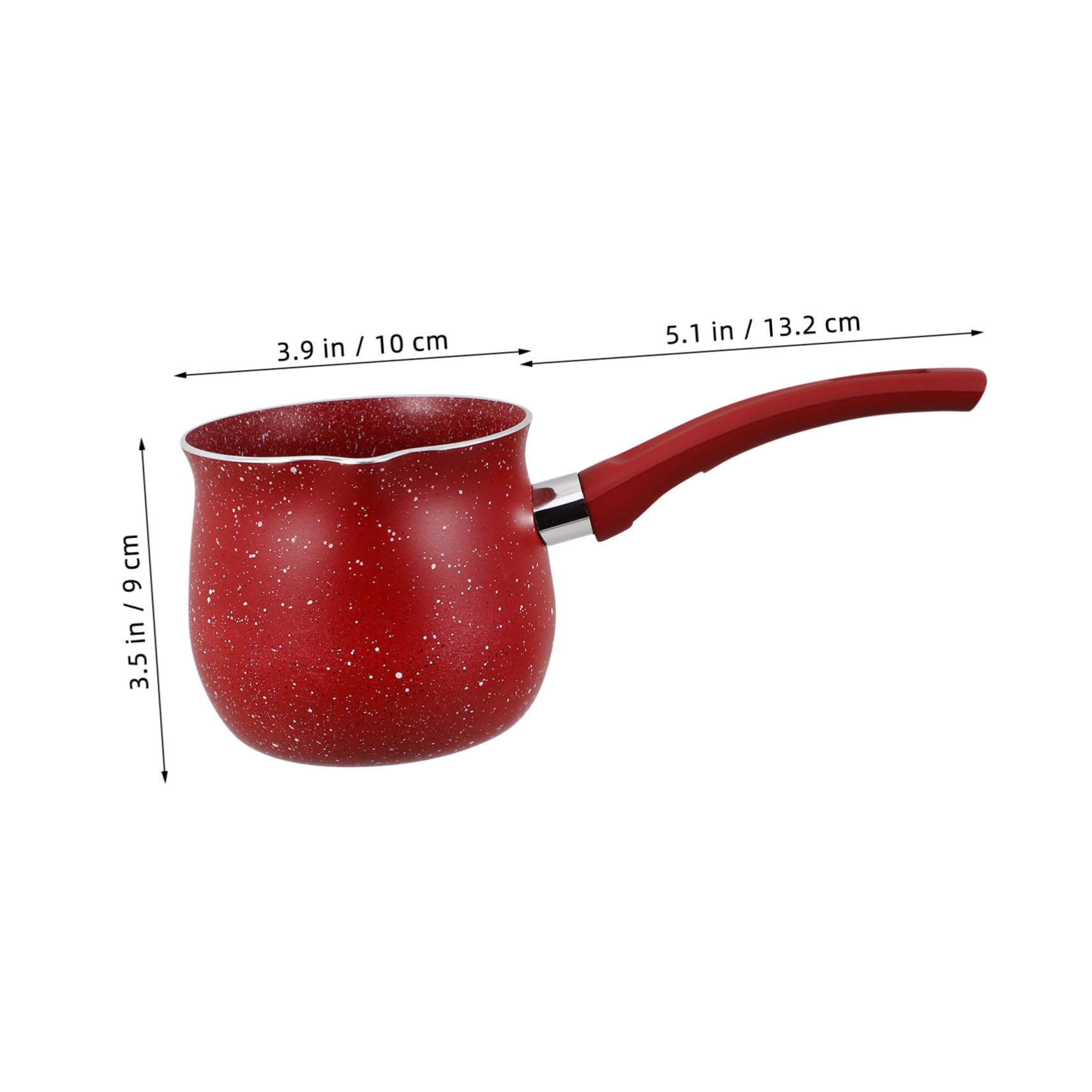 GRIRIW Stainless Pot with Cool Handle for Heating Milk Melting Butter and Making Arabic Coffee Versatile Stovetop Kitchen Essential