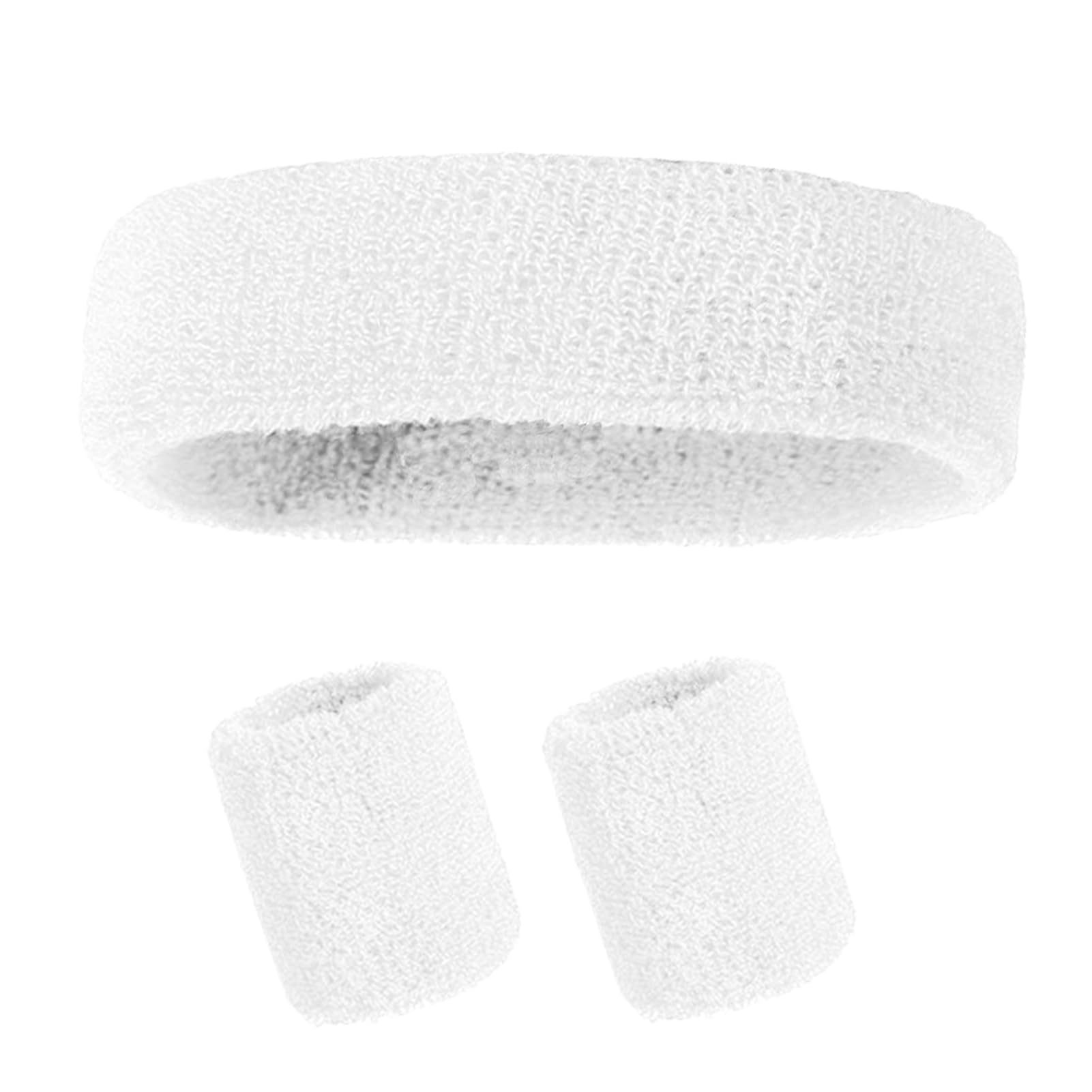 matumou Sweatband Set Sports Headband Wristband Set Terry Tennis Gymnastics Wristband Athletic Sweat Headband for Men Women