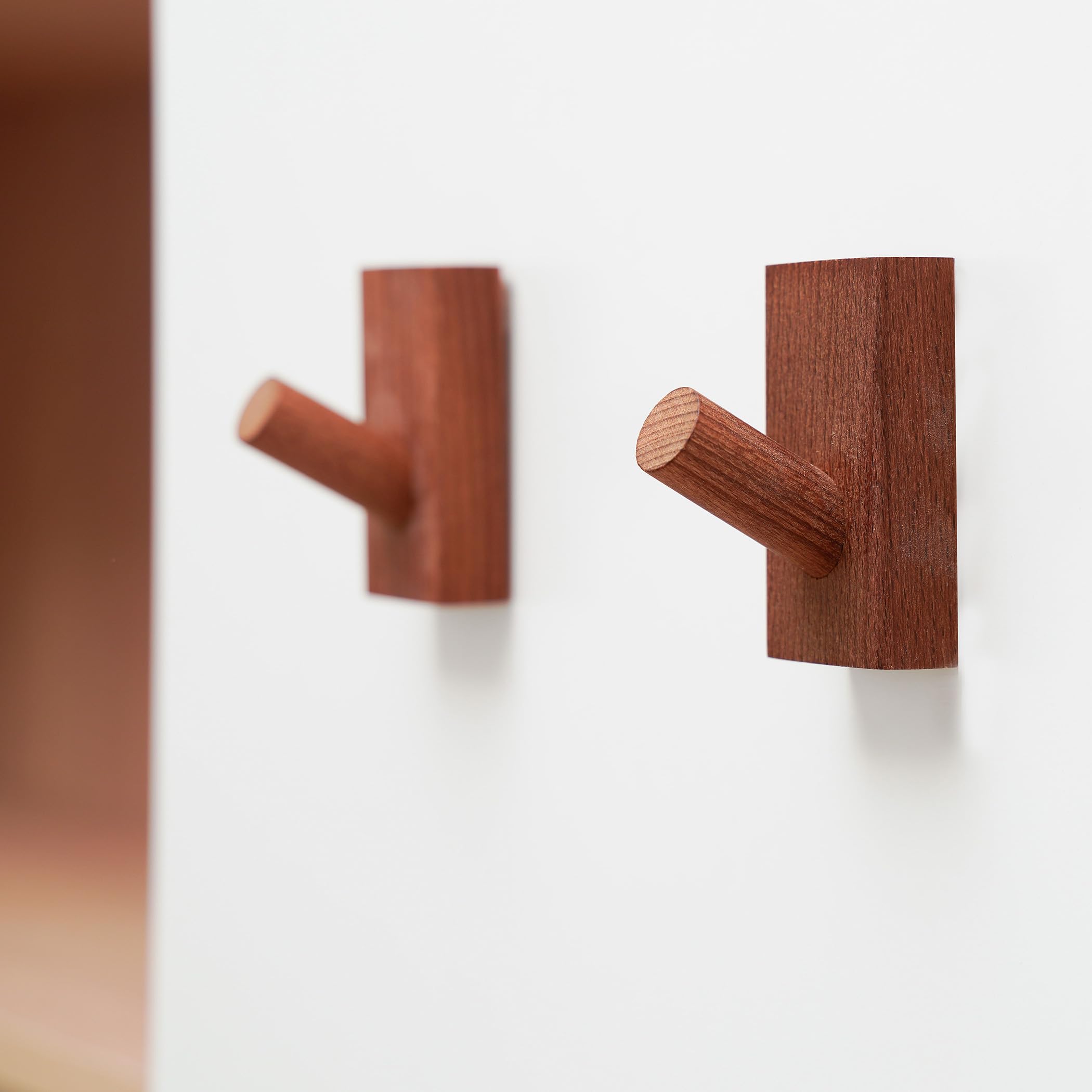 Ganci Appendiabiti Da Parete In Legno - 2 Pezzi, Stile Vintage, Adesivi, Per Tutta La Casa - Foto 7