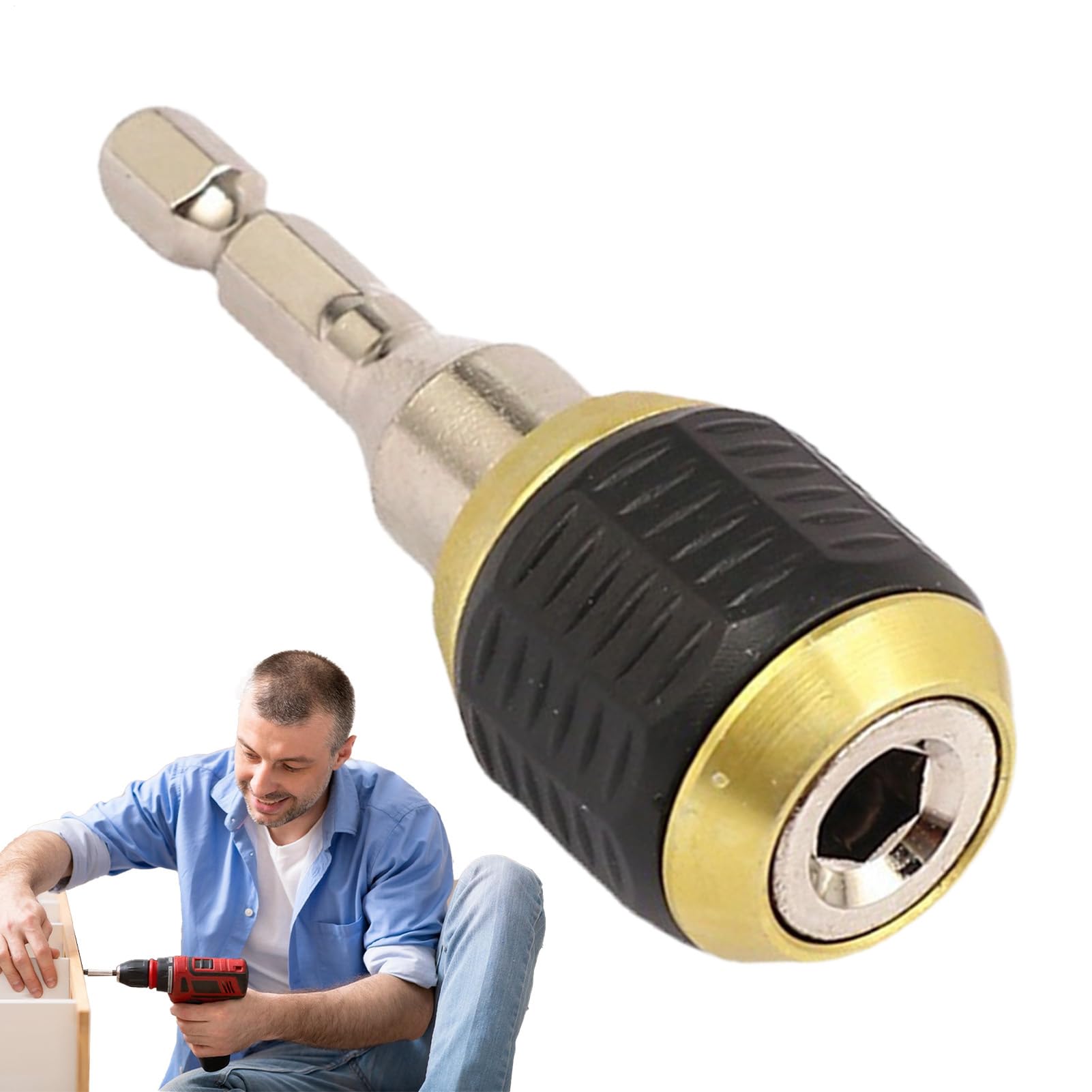Porta Brocas con Extensión,Portabrocas Alargador Hexagonal Para Herramientas - Accesorio Multiusos Para Mecánicos, Principiantes Y Profesionales