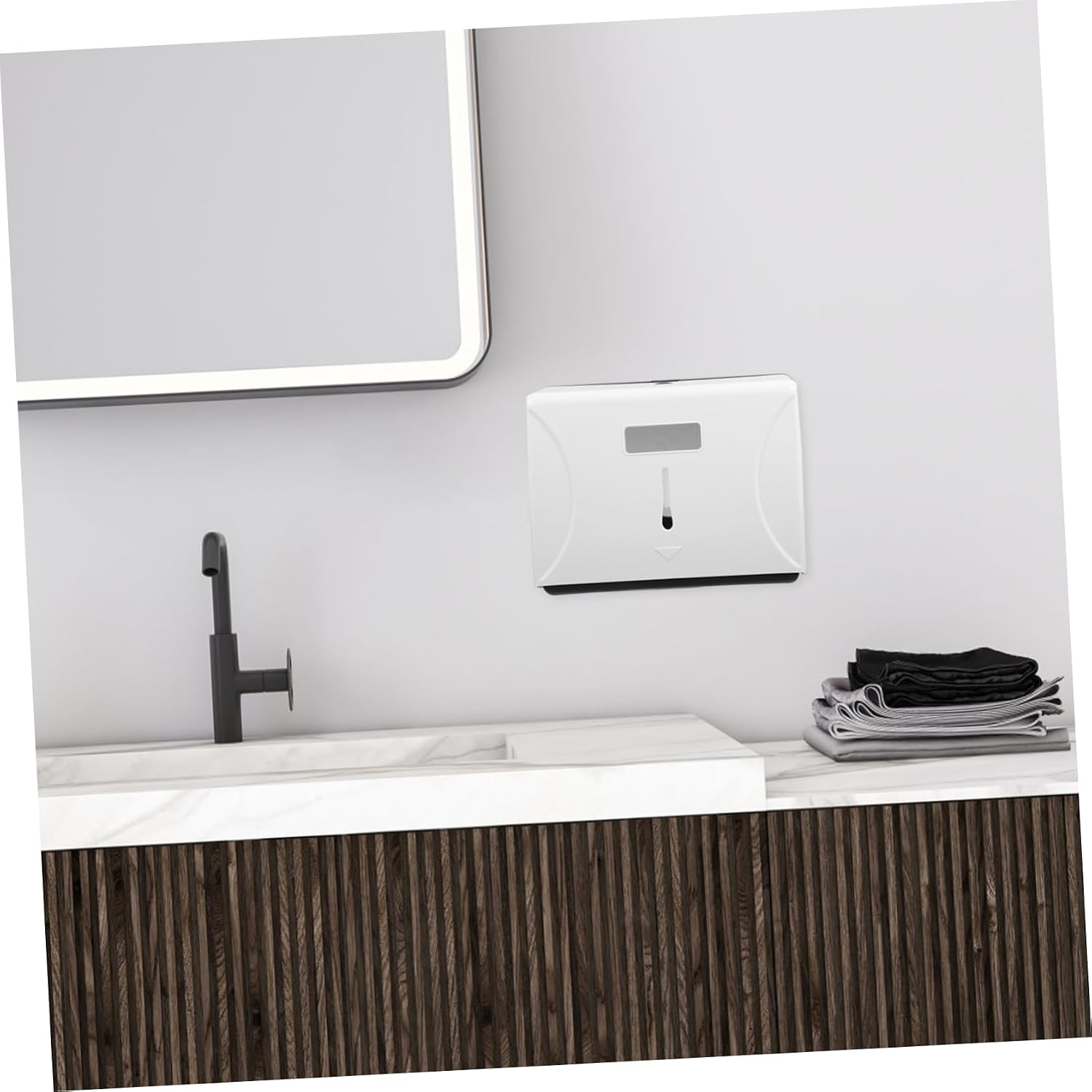 Wall-Mounted Paper Towel Dispenser Touchless Paper Towel Holder for Bathroom Office Kitchen