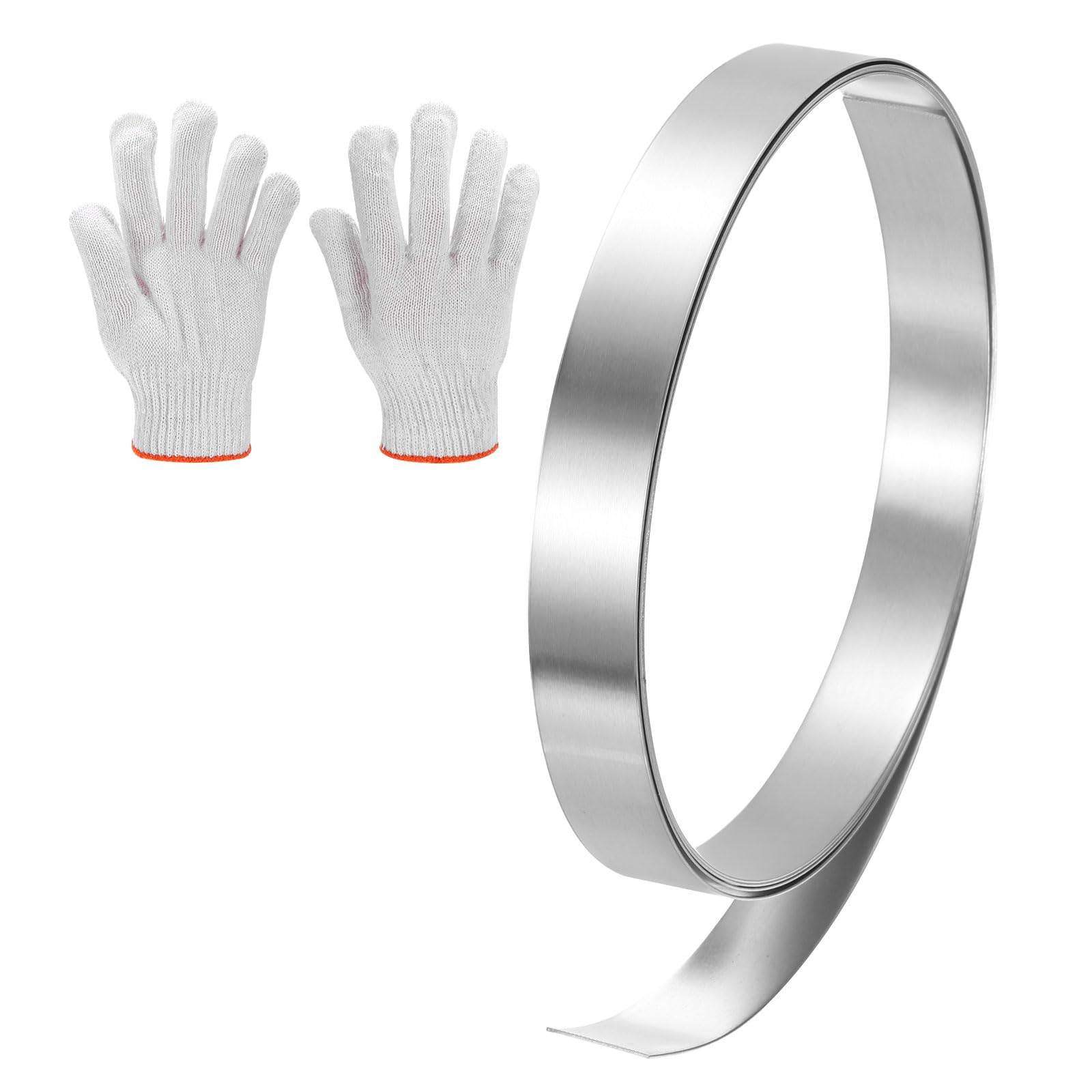 sourcing map Aluminum Flashing Roll, 0.8" x 6.56ft Roof Flashing Metal Strip Sheet Roll 0.4mm Thick with Gloves for House Repair Sealing Window Door