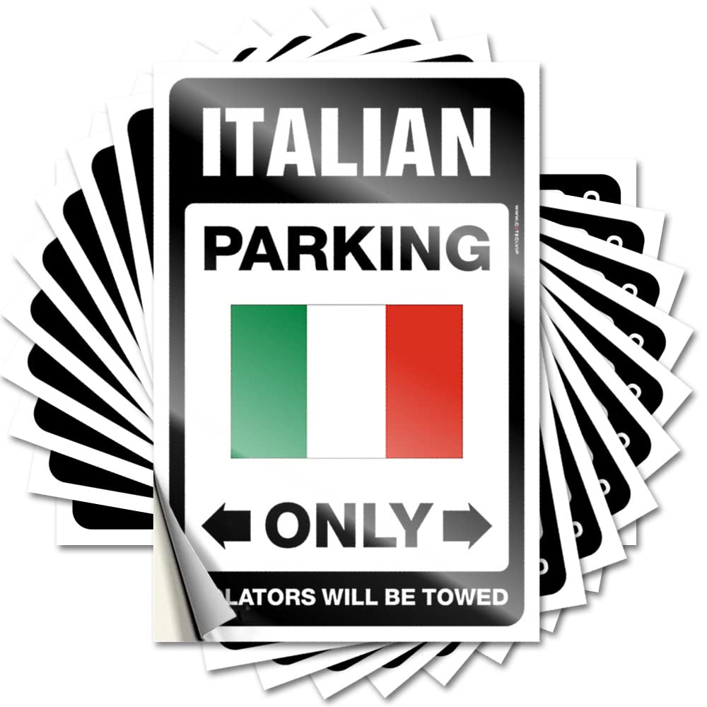 Bumper Glitter, Gathering Accessories Italian Parking Only | Man Cave Decorations(6X9CM)