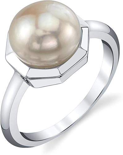 The Pearl SOURCE - Anillo de perlas cultivadas de agua dulce para mujer 95 a 0394in