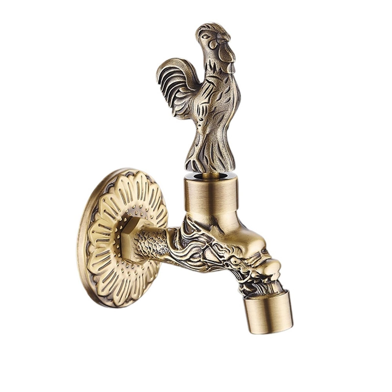 Outside Tap Garden Faucet Faucet Bronze Dragon Carved Tap Bathroom Mop Faucet Washing Machine Faucet Outdoor Faucet for Garden(Color-17)