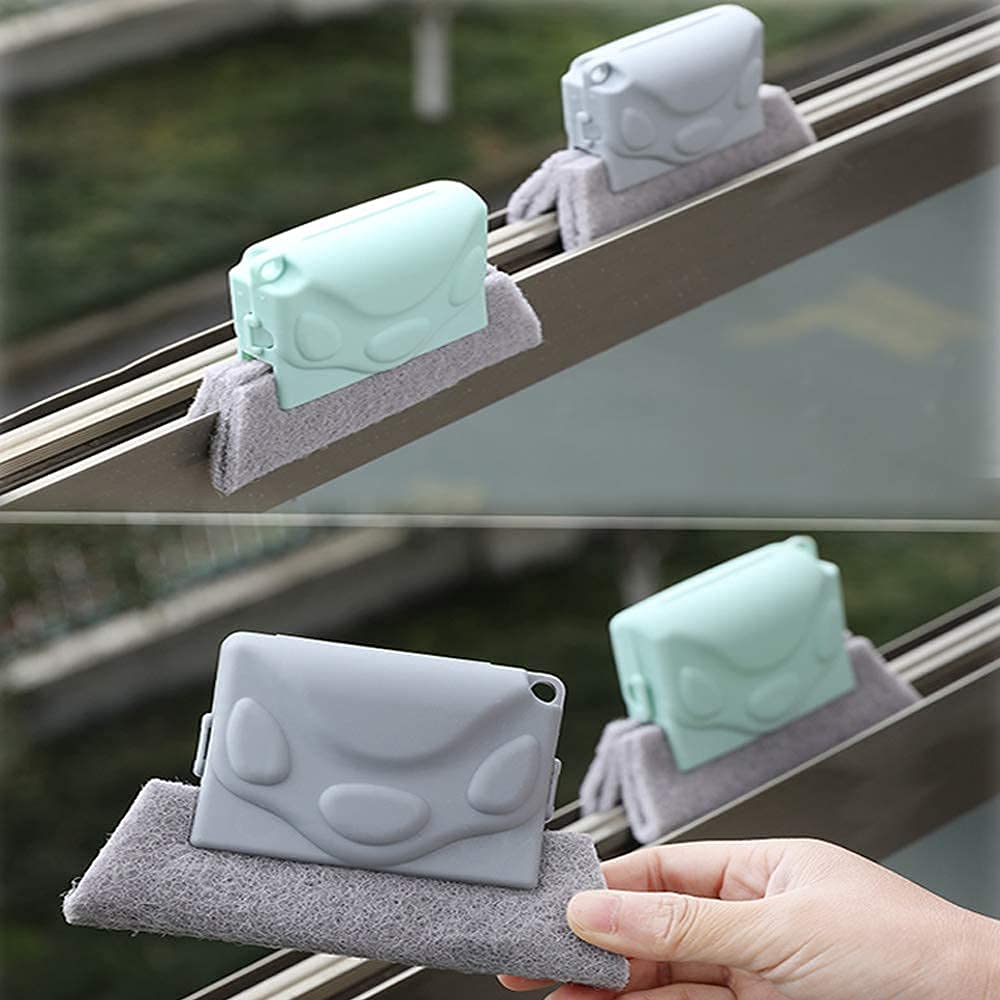 KARTUNBOX Window Groove Frame Cleaning Brush Door Track Cleaning Brushes Dust Cleaner Tool for All Corners Edges and Gaps (Multicolour)