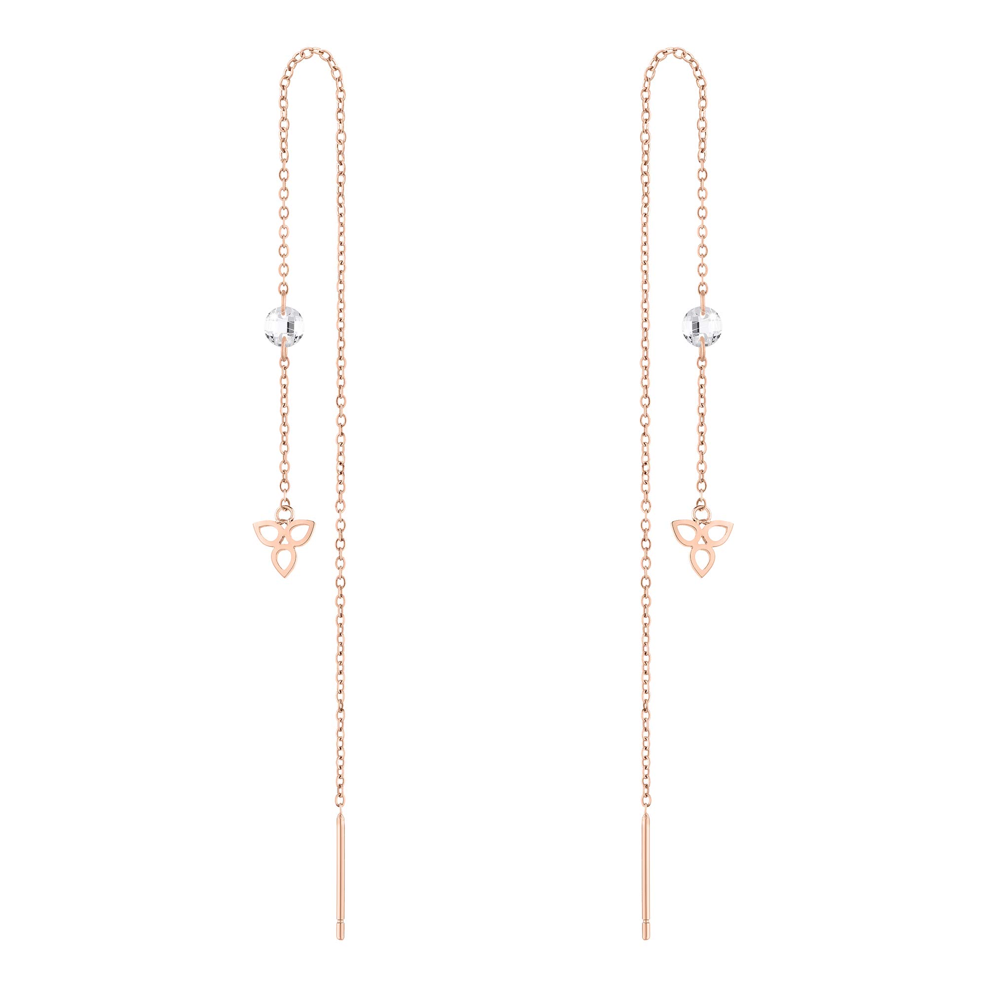 Tamaris Women's Earrings Waterproof Stainless Steel, Standard, Stainless Steel, Cubic Zirconia