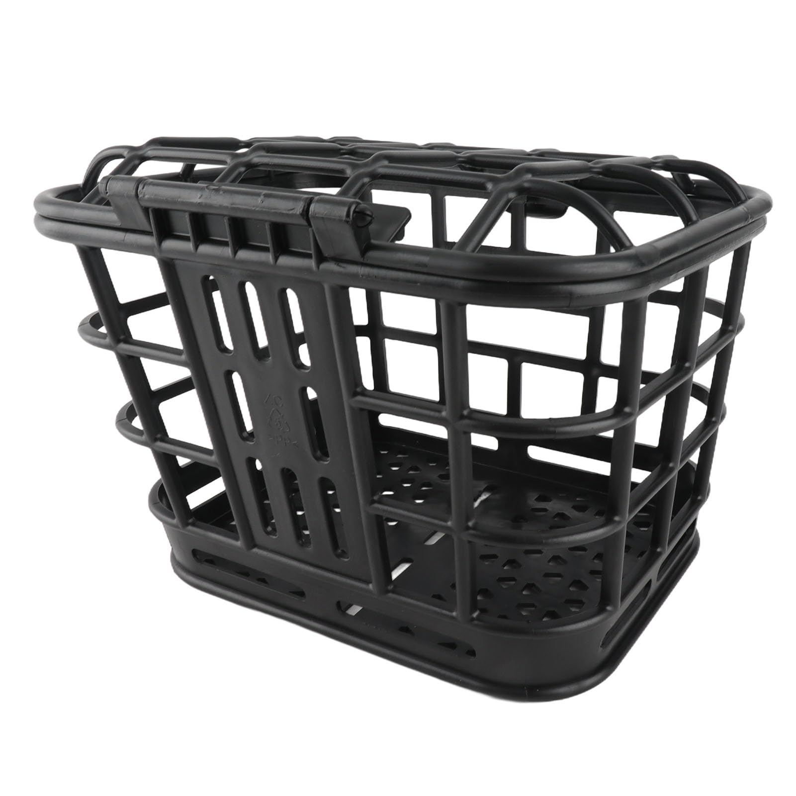 Keenso Cestino Anteriore per Bici, Cestino in Plastica Rimovibile per PC con Coperchio, Grande Capacità 28 X 22 X 23 Cm, Portaoggetti Frontale di Facile Installazione per Pendolari di Bici