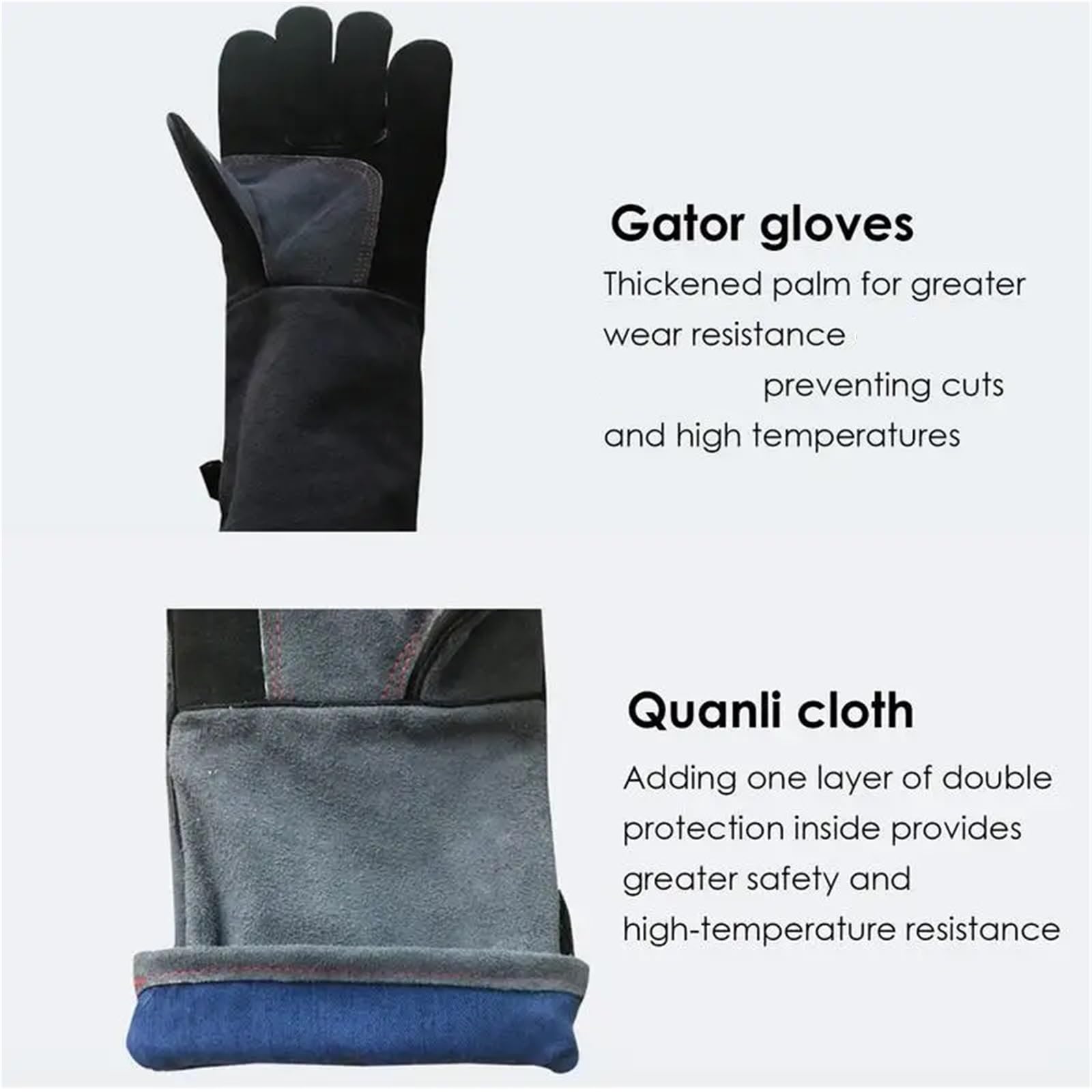 Mitaines De Four Gants de Cuisine isolés en Cuir, Gants Barbecue, Four à Micro-Ondes résistants la température, ignifuges antidérapants