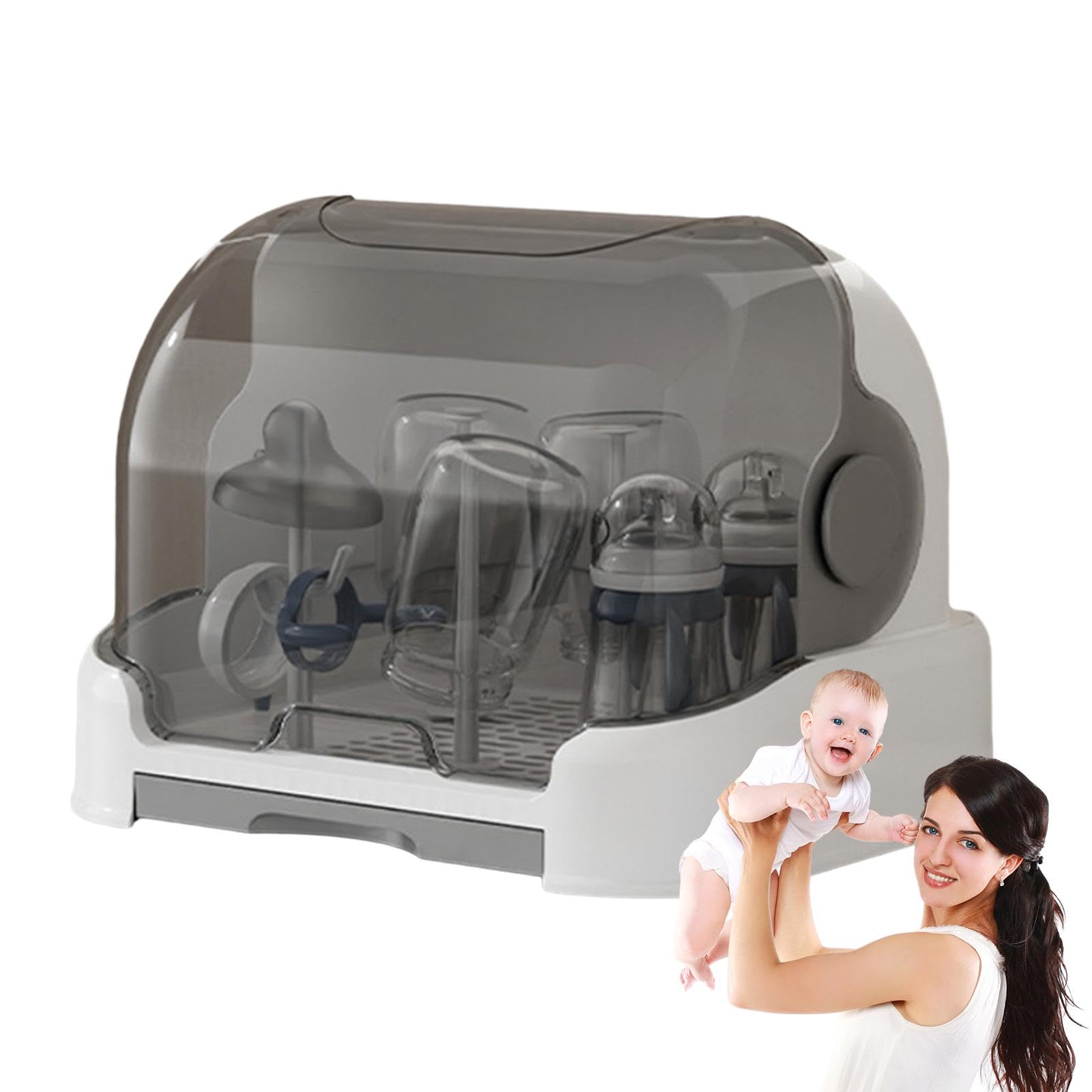 Boîte de rangement de bouteilles pour , étagère de séchage de bouteilles à l'épreuve de la poussière, bonne protection d'étanchéité pour bouteilles, tétines, tasses