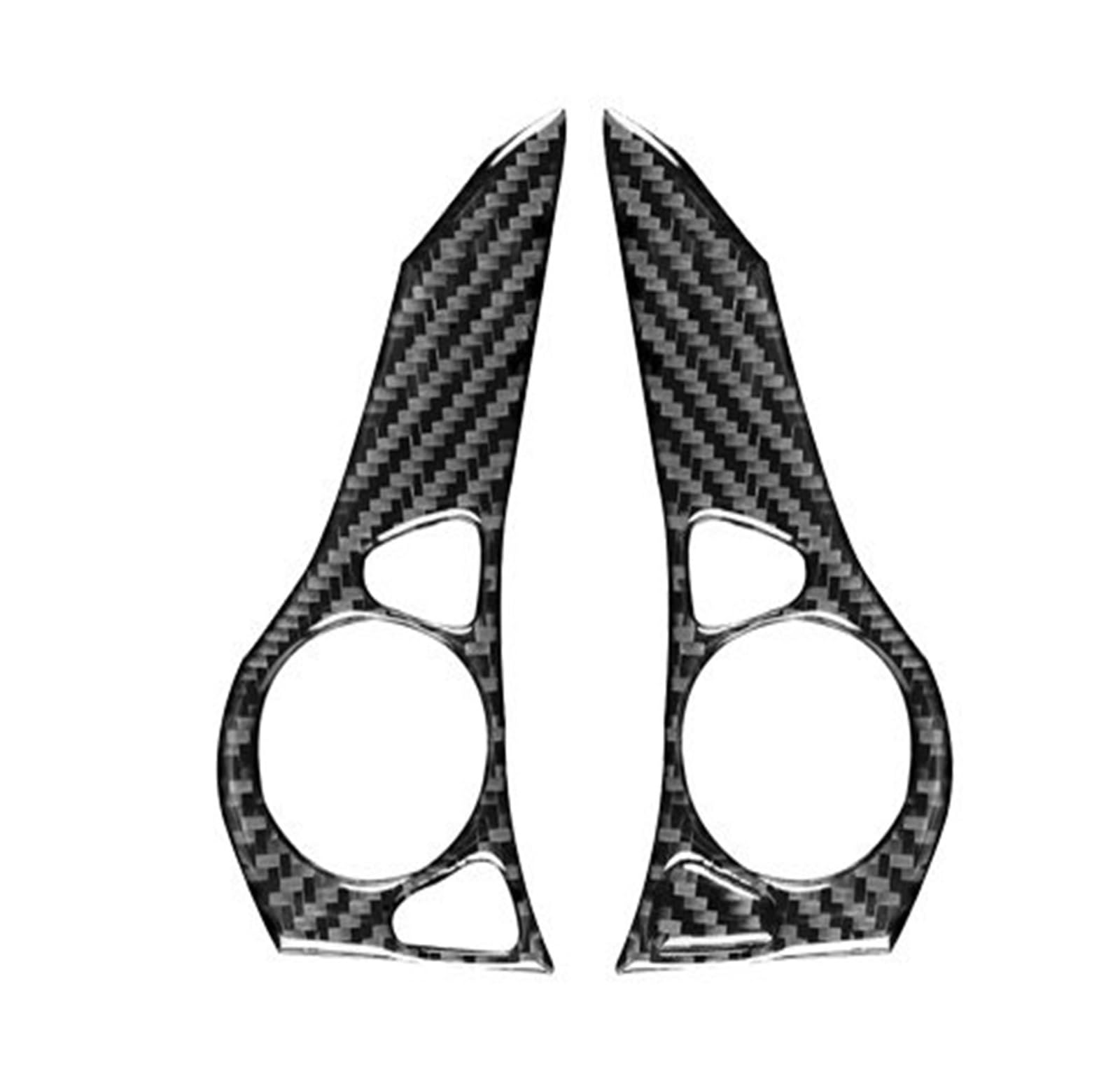 Interior Trim for 9th for Civic for Coupe Sedan 2013-2015 Steering Wheel Button Panel Trim Cover Car Interior Accessories Sticker Cover Trim Sticker(Black Carbon Fiber)