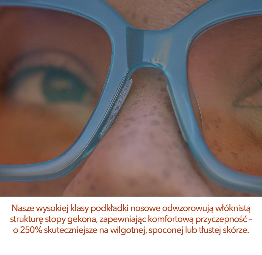 Setex Gecko Grip – Noski Do Okularów (5 Czarnych Par) – Antypoślizgowe Noski Do Okularów, Mikroteksturowane Włókna, Ultra-Mocna Przyczepność I Ultra-Miękkość, Samoprzylepne, 1 × 7 × 16 mm