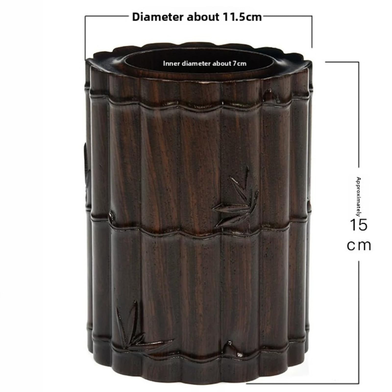 Stifthalter, Tischdekoration, 15 cm, chinesischer Stil, Massivholz, Mao-Stifthalter