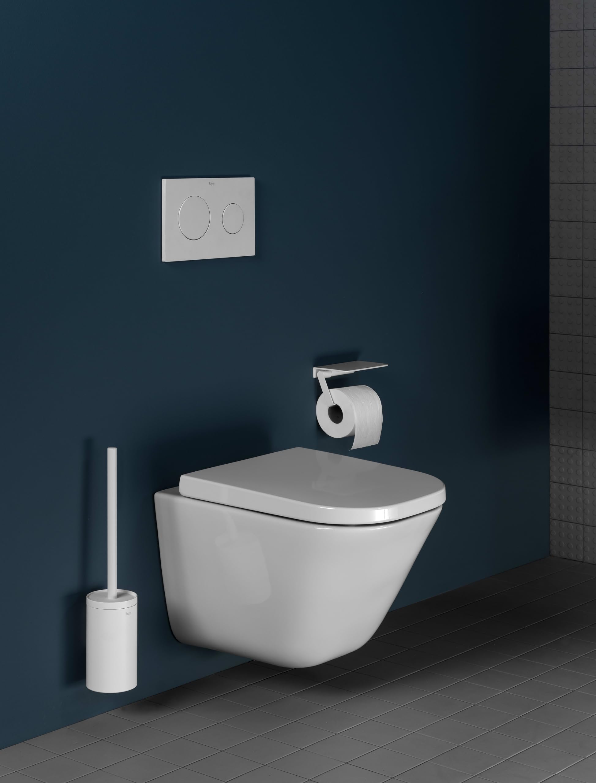 Roca A34647A000 Taza The Gap Square Rimless Suspendida Compacta Blanca (CISTERNA Y ASIENTO NO INCLUIDO)