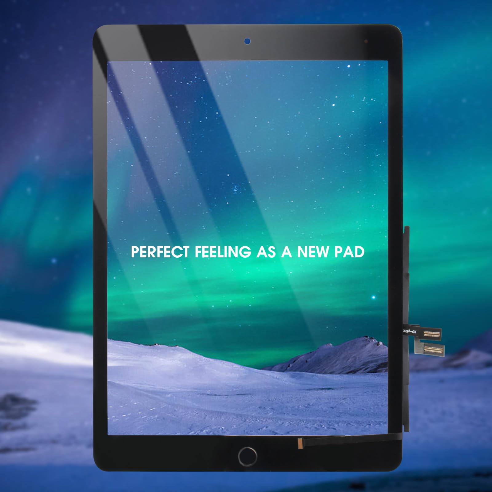 Écran Tactile pour iPad 9th 2021 10.2" A2603 A2604 Noir avec Home Button