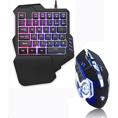 Teclado Para Juegos Con Una Sola Mano Rgb 35 Teclas