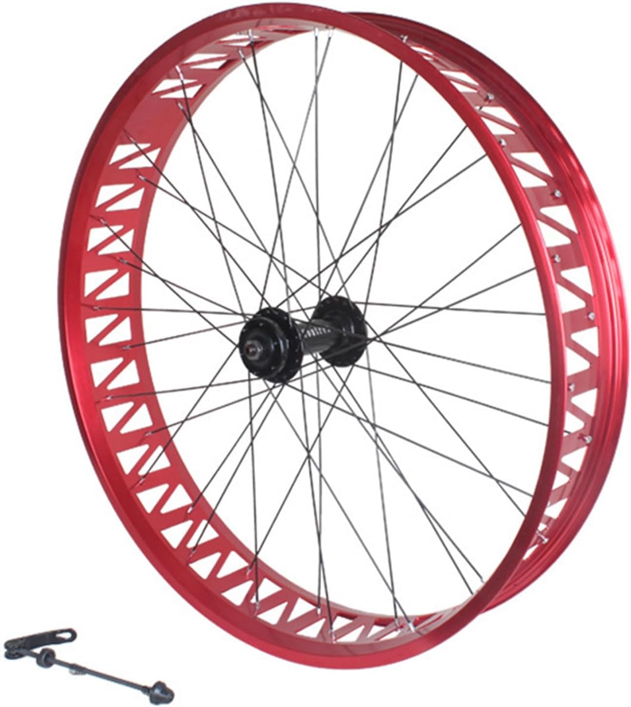26in X 4.0/4.9''Fat Bike Rims Snow Bike Rear Wheel 36 Hole Bearing Cassette Hub Aluminum Alloy Wheelset Disc Brake Quick Release 135/190mm for 7-12 Speed
