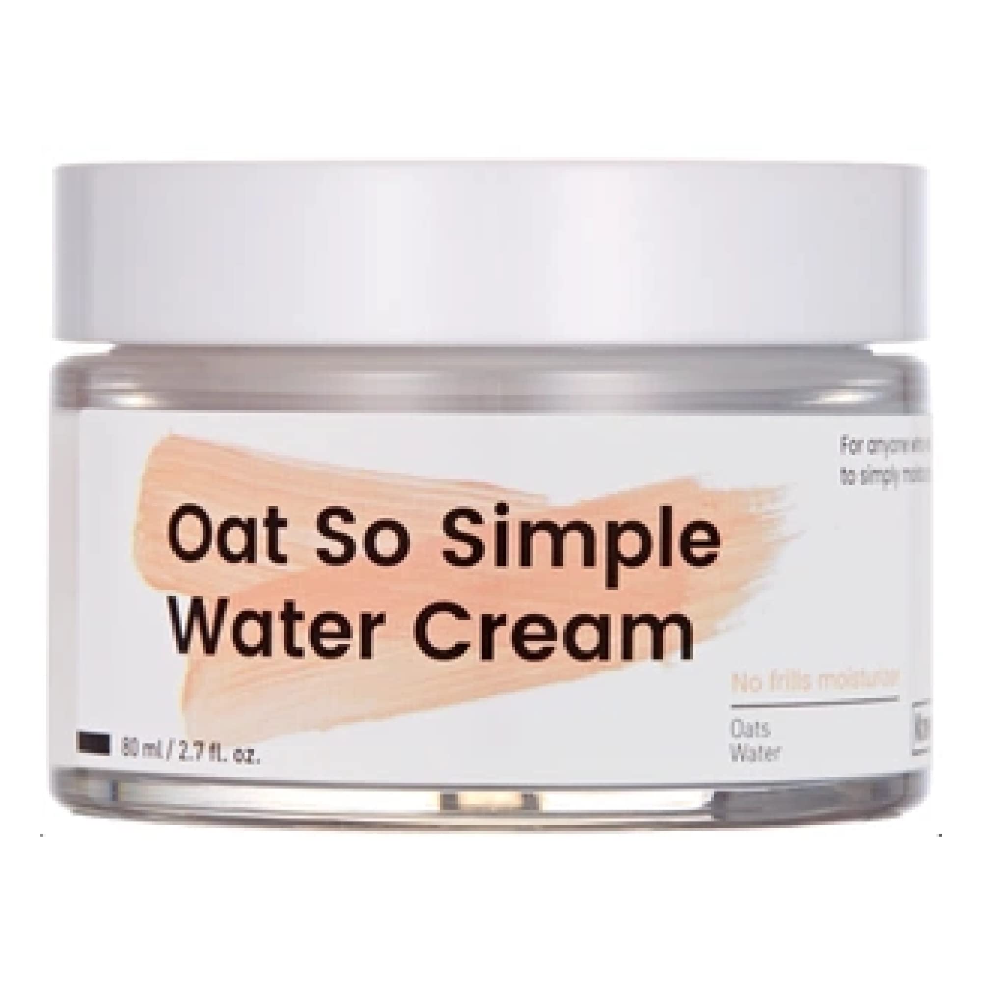 K Beauty Oat So Simple Water Cream (80 Ml / 2.7 Fl Oz) (1st edition/old version) Basic, Lightweight Moisturizer