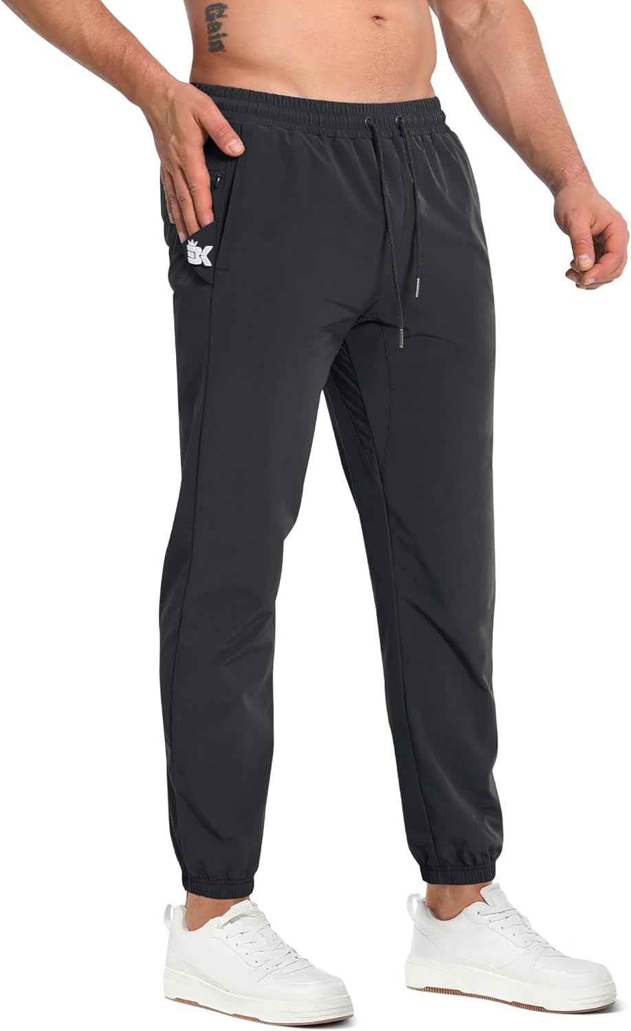 BROKIG Mens Joggers Stretch Slim Fit Gym Workout Jogging Athletic Track Pants Quick Dry Sweatpants for Men with Pockets