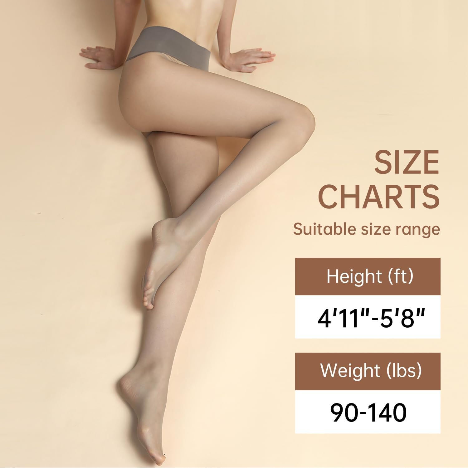 2 Pairs Women's Sheer Tights 8D Ultra Thin Soft Nylon Regular Panty Multicolour Sheer Anti-slid Pantyhose - Image 6