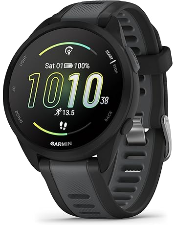 Garmin Forerunner 165 Music GPS 43mm Running Smartwatch, Lightweight, AMOLED Touchscreen, Advanced Training & Insights, Safety & Tracking Features, up to 11 days Battery Life, Black