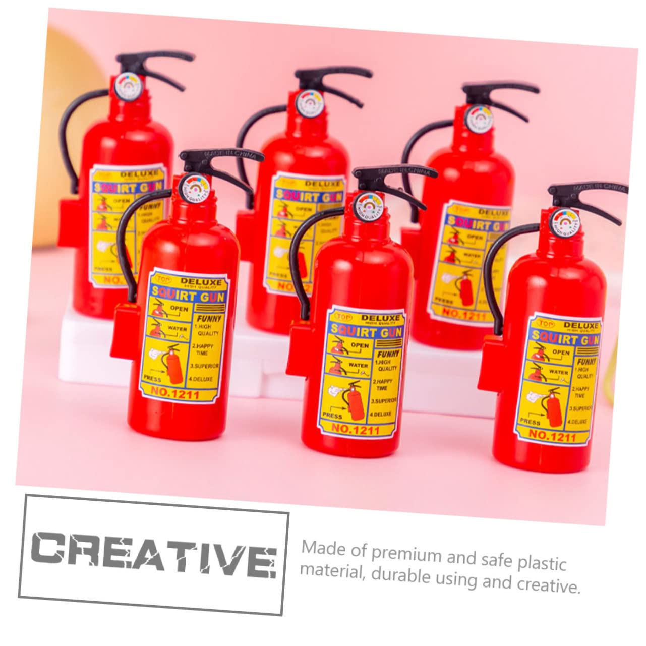 KONTONTY 6Pcs Fire Extinguisher Water Shooter Fun Summer Pool for Beach Outdoor Water Play and Garden Activities for Boys