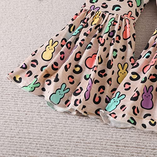 Lykmera Camiseta infantil de manga curta com estampa de coelho de páscoa para meninas pulôver tops c