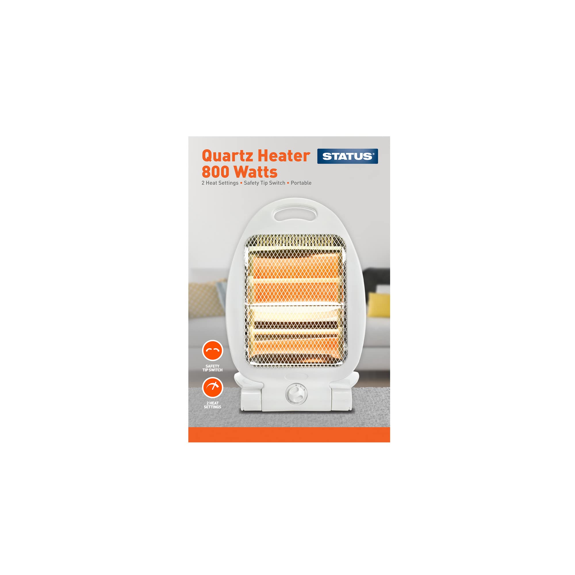 STATUS Quartz Heater | Indoor Electric Heater | 800W Infrared Heater |  QH-800W1PKB : Amazon.co.uk: Health u0026 Personal Care
