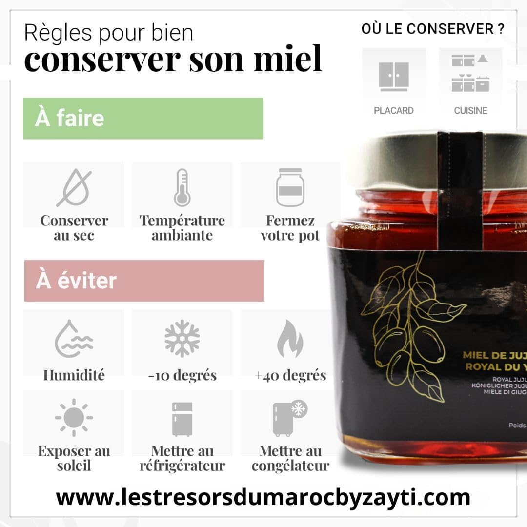 Jemenński królewski miód jujubier 175 g, rzadki i unikalny miód - 100% naturalny, bezkonserwatywny.