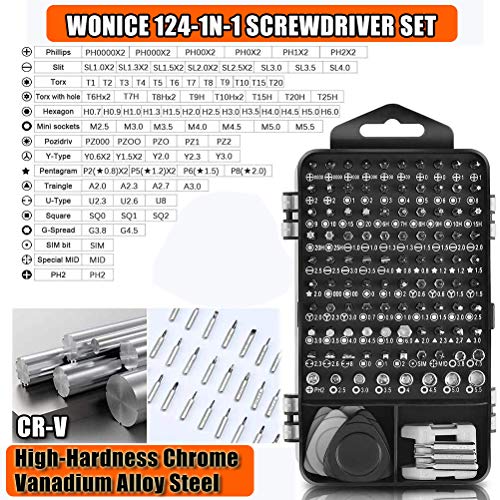 Precision Screwdriver Set Magnetic - Mini 124 in1 Professional Screw driver Tools Sets PC Repair Kit for Mobile Phone Tablet Computer Watch Camera Eyeglasses Electronic Devices DIY Hand Work (PURPLE)
