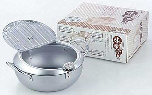 Miniatura 2 de Yoshikawa SJ1025 - Olla de tempura con tapa, termómetro, 9.4 pulgadas (9.4 in), fuego de gas, compatible con inducción, fabricada en Japón