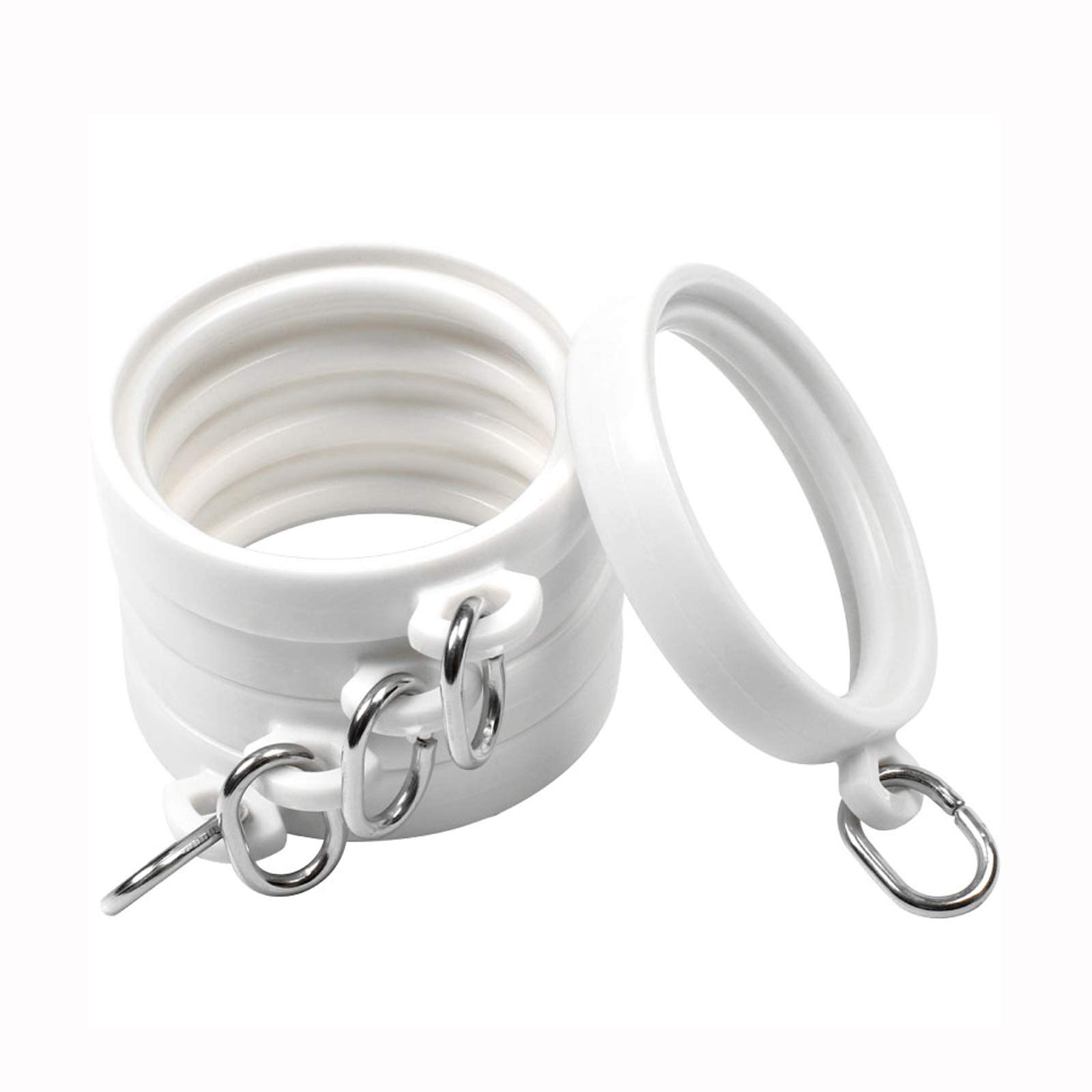 Anelli per Tende 20PCS Anelli per Tende circolari Accessori per Tende in plastica Anello per Drappo Anelli per Occhielli Che Scivolano Facilmente sull'asta della Doccia (Colore Crema) Anelli per Ten