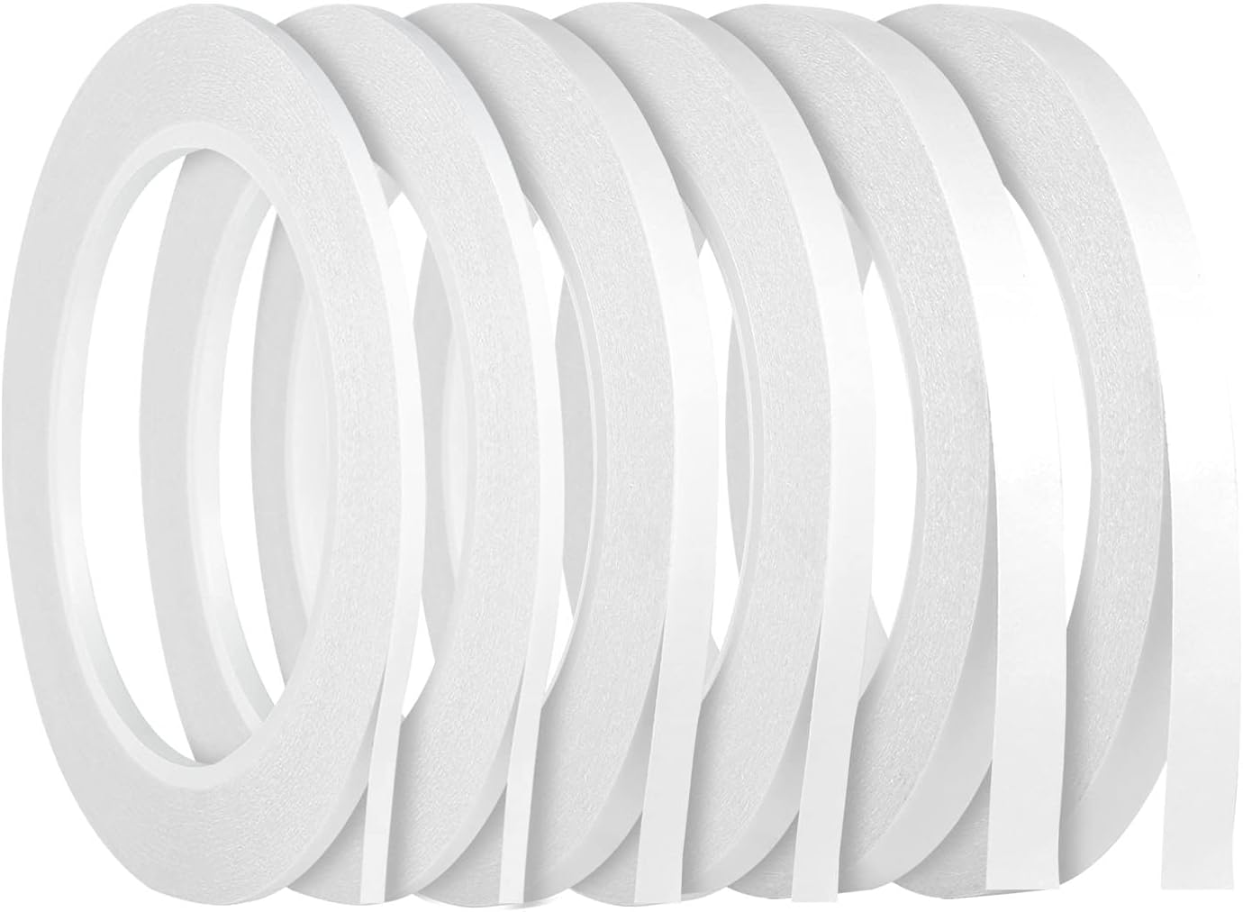 Kesote 6 Rolls Double Sided Tape for Crafts Scrapbooking, 3 Sizes - 1/8 in, 1/4 in, 3/8 in Thin Double Sided Adhesive Tape, 82Ft Per Roll