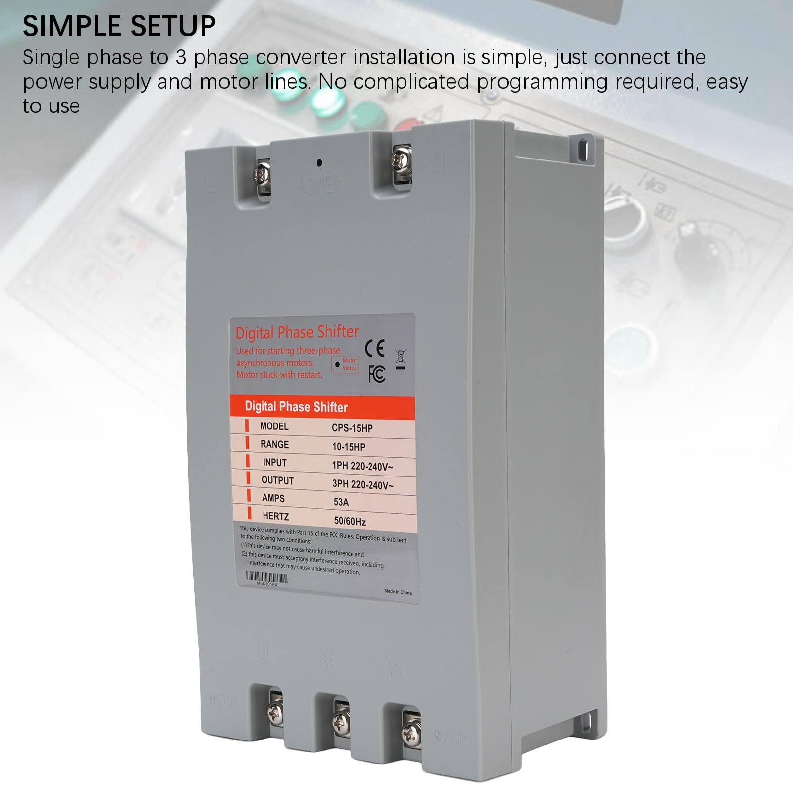 Walmeck Convertidor de Palanca de Cambios de Fase Digital 3ph Inverter Industrial Tamaño Compacto Eficiente Energéticamente