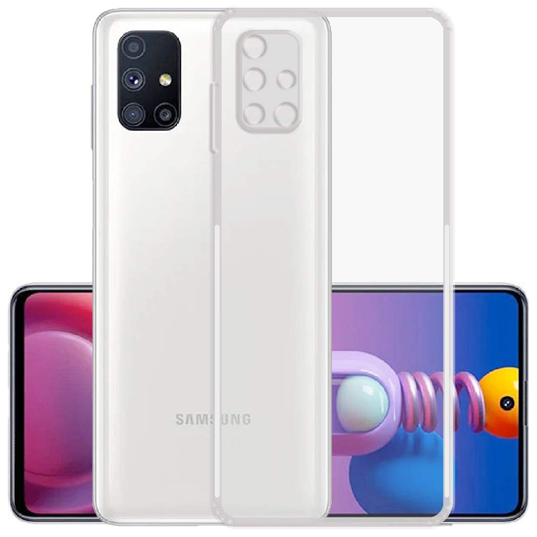 Amazon Brand - Solimo Soft & Flexible Anti Dust Plug Back Cover for Samsung Galaxy M51 (Silicone | Transparent) (B08CSJG9JT) Amazon Price History, Amazon Price Tracker