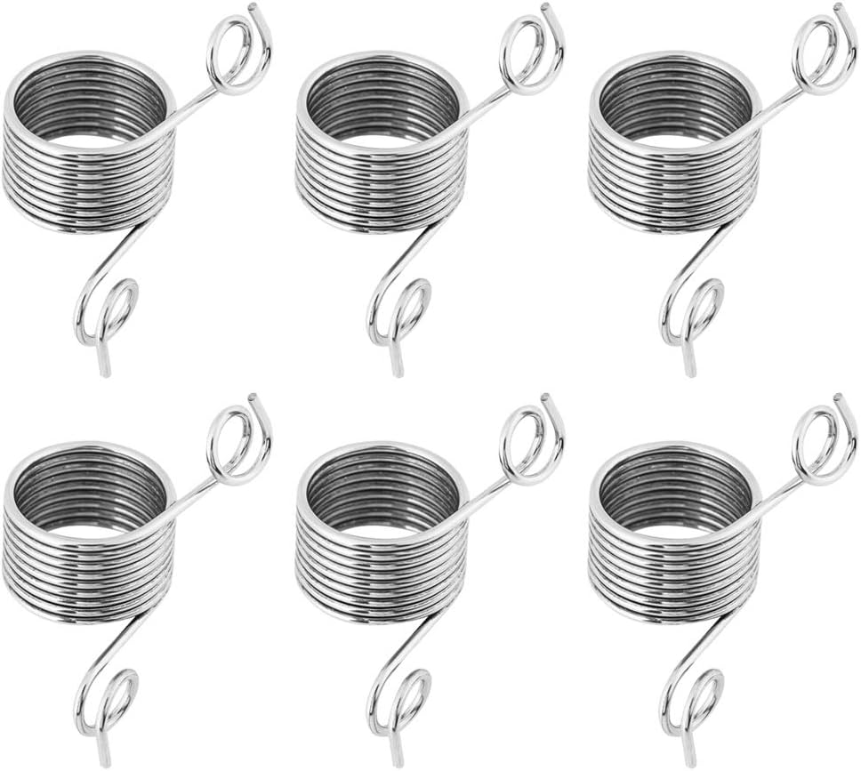 6Pcs Knitting Thimble Metal Yarn Guide Finger Holder Stainless Steel Thimble Fingerfor Crochet Knitting Crafts Accessories Tool
