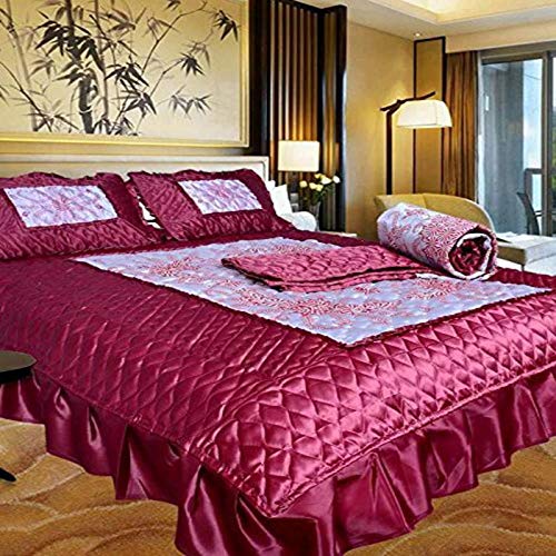 Buy Quilt'n'Razai Jaipuri Handmade Traditional Double Bed Razai,Mahroon (Set of 4 1 Double
