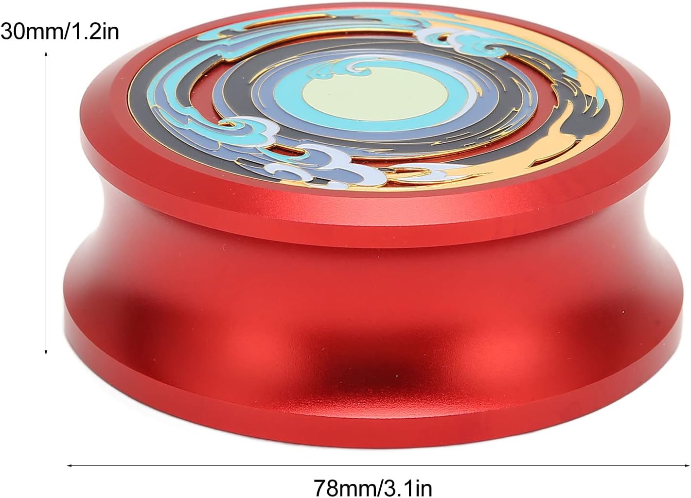 Hilitand Record Weight Stabilizer, Turntables Disc Record Player Turntable Clamp with Silicone Bottom Pad for Vibration Damping(Red)