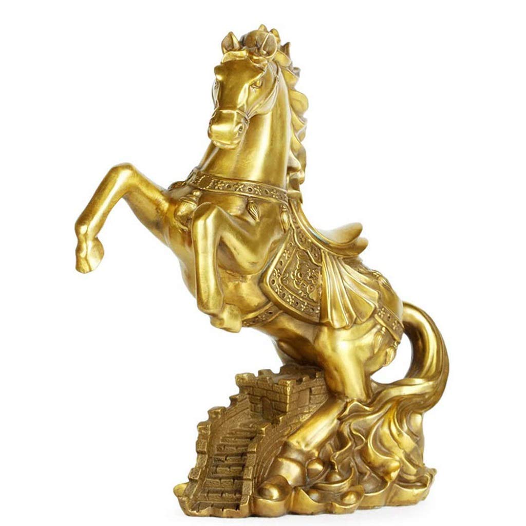 YNIYUJKL Feng Shui Ornaments Horses Statue Figurine Decoration Sculptures Prosperity Figurines Animal Good Luck Wealth Symbol Gifts&Decor