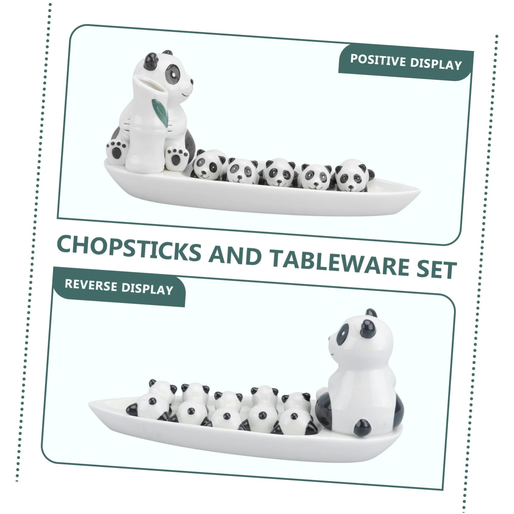 Support pour Baguettes en Céramique Créatif, Lot de 5