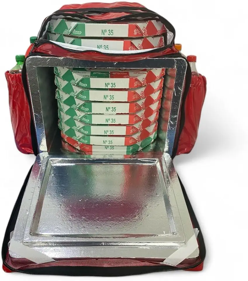 Bag ImpermeáVel Para Entrega Delivery Com Caixa de Isopor TéRmica Laminada de 45L Motoboy(VERMELHA)