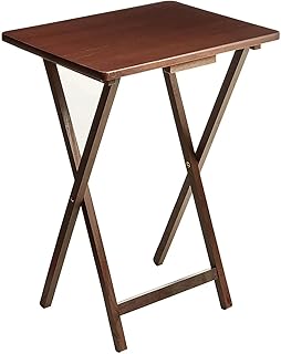CNEIESD 19 x 14.5 x 26 Inch Folding Side Table, Sturdy Solid Wood & X-Frame for Living Room, Use as a TV Tray, Folding Tray Table or TV Dinner Tray Table